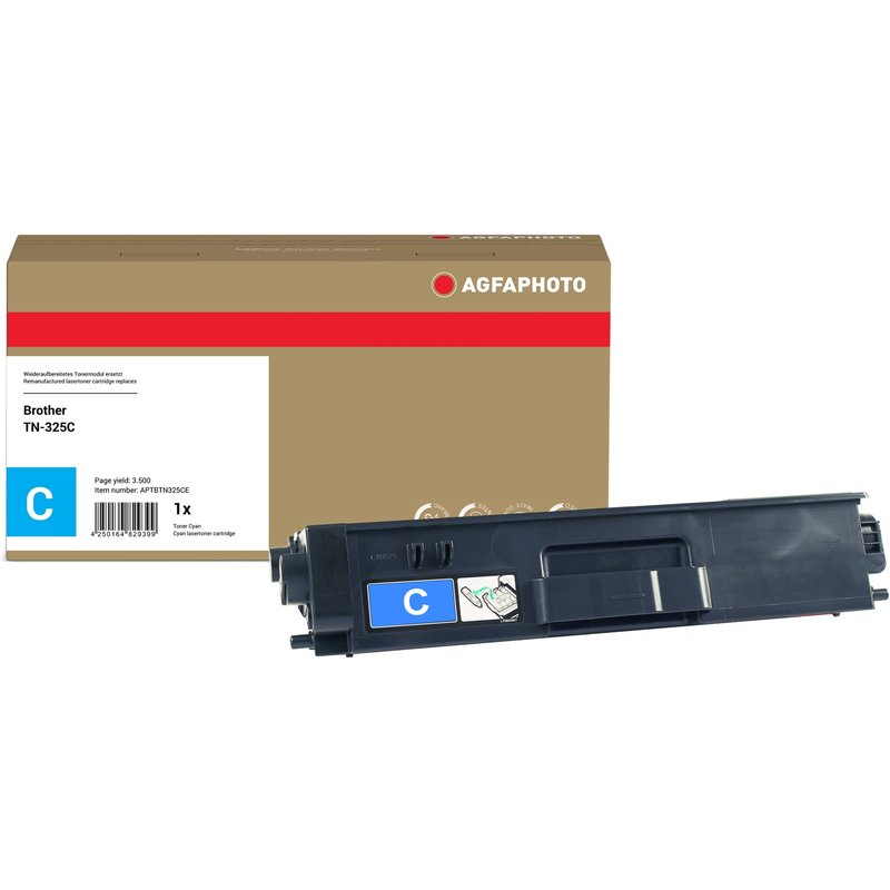 AgfaPhoto Compatible Toner Cartridge. Cyan. Replacement for Brother TN