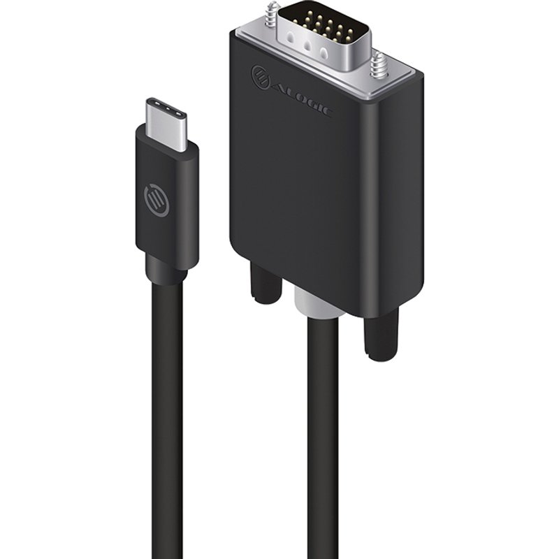 ALOGIC 2m USB-C to VGA Cable - Male to Male - Premium Retail Box Packaging