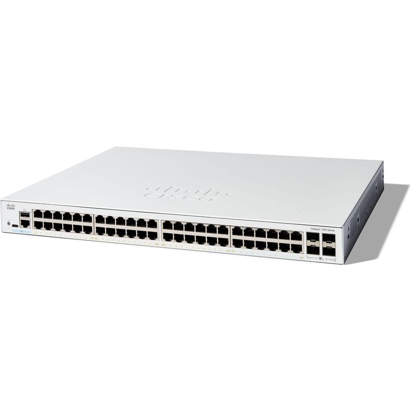 Cisco Catalyst 1300-48T-4X Managed Switch. 48 Port GE. 4x10GE SFP+. Li