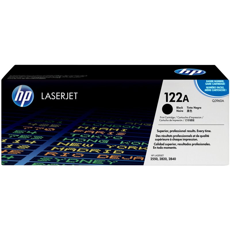 HP Q3960A/122A Toner black. 5K pages/5% for HP Color LaserJet 2550