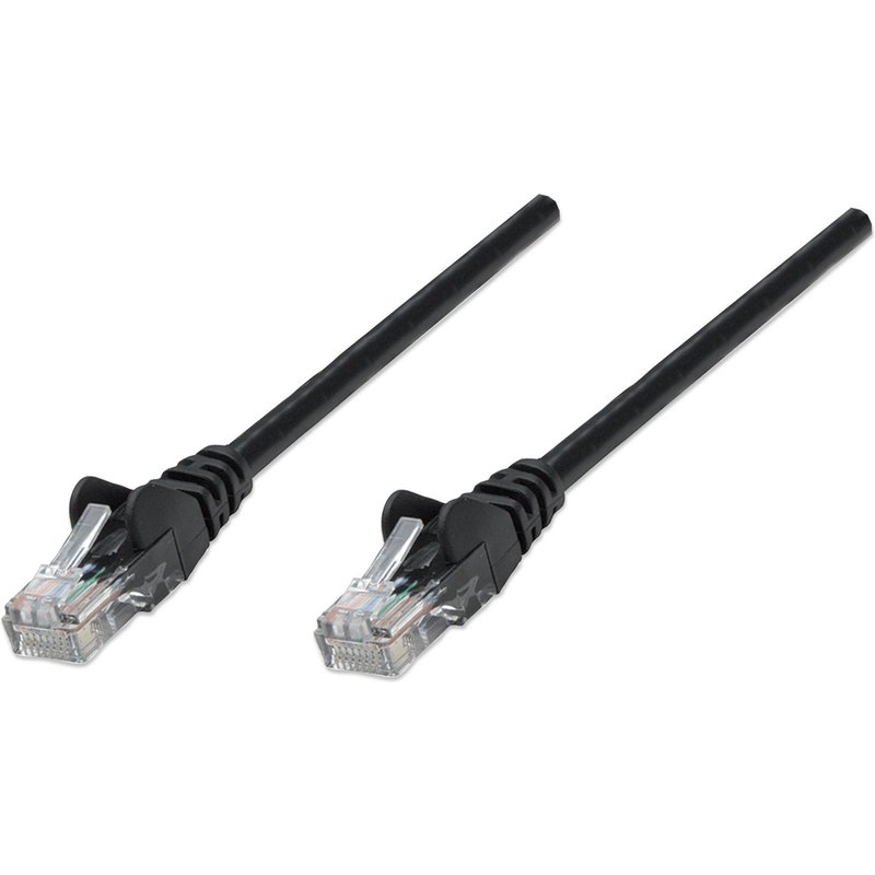 Intellinet Network Patch Cable. Cat5e. 0.25m. Black. CCA. U/UTP. PVC.