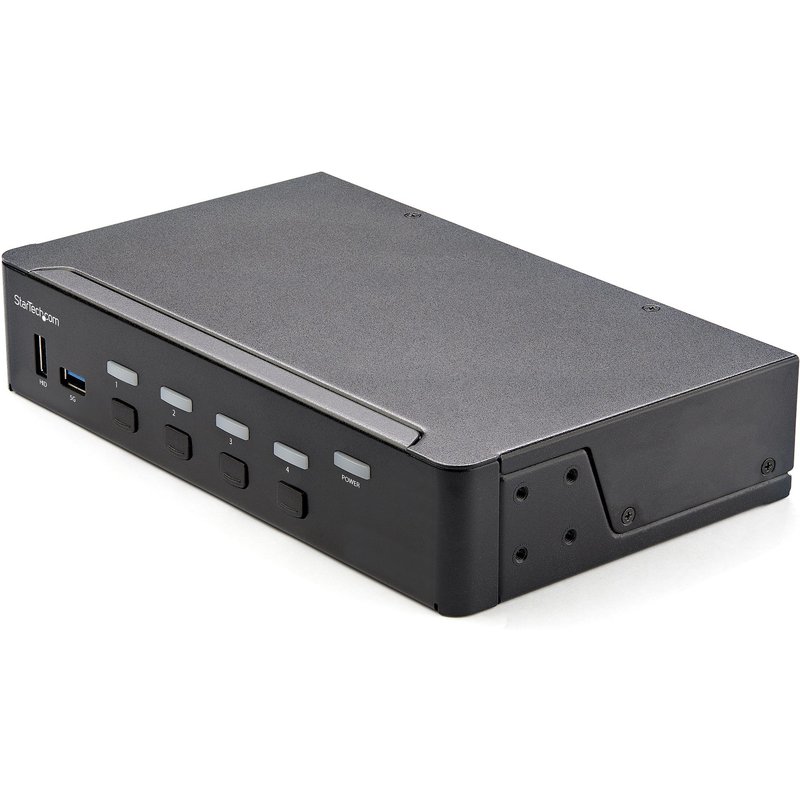 StarTech.com 4 Port HDMI KVM Switch - Single Monitor 4K 60Hz Ultra HD HDR - Desktop HDMI 2.0 KVM Switch with 2 Port USB 3.0 Hub (5Gbps) and 4x USB 2.0 HID, Audio - Hotkey Switching - TAA