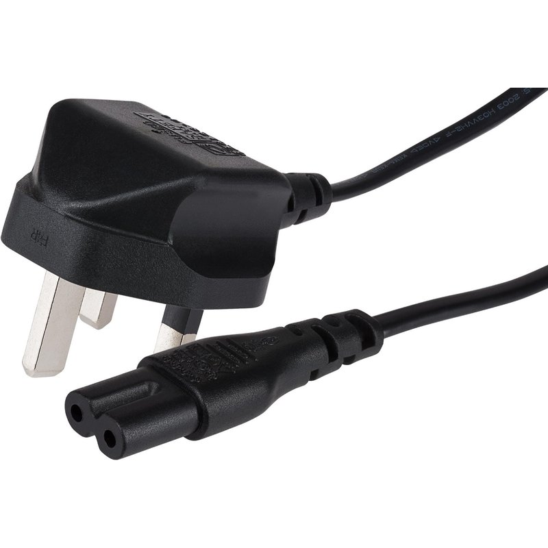 Maplin XS71 power cable Black 2 m Power plug type G C7 coupler
