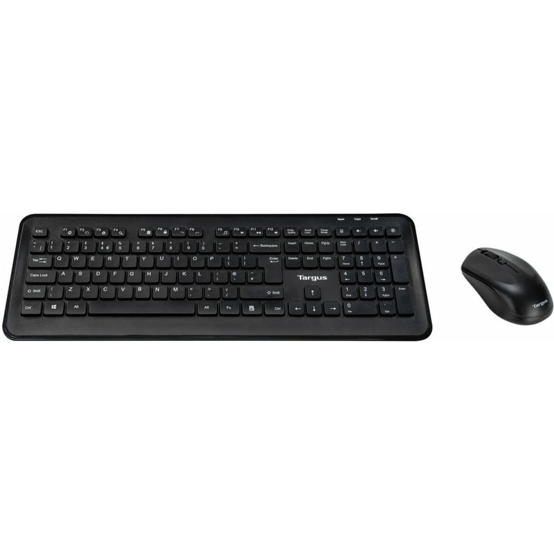 Targus AKM610UK. Keyboard form factor: Full-size (100%). Keyboard style: Straight. Connectivity technology: Wireless Device interface: RF Wireless Keyboard layout: QWERTY Recommended usage: Universal. Product colour: Black. Mouse included