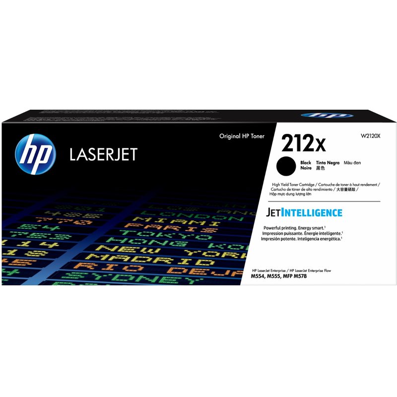 HP 212X High Yield Black Original LaserJet Toner Cartridge. Black toner page yield: 13000 pages Printing colours: Black Quantity per pack: 1 pc(s)