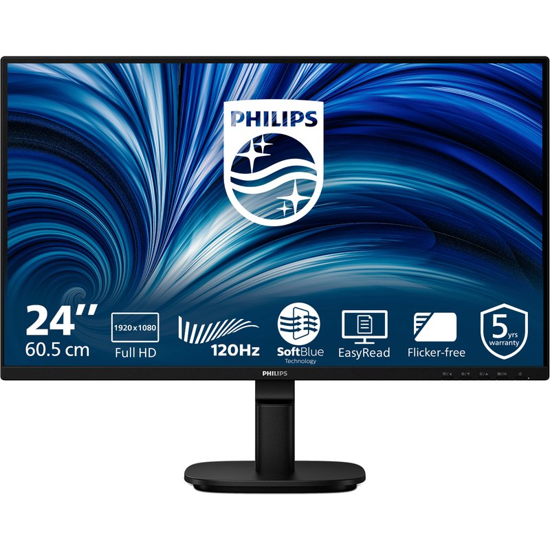 Philips 2000 series 24B2N2200/00 computer monitor 60.5 cm (23.8") 1920 x 1080 pixels Full HD LCD Black