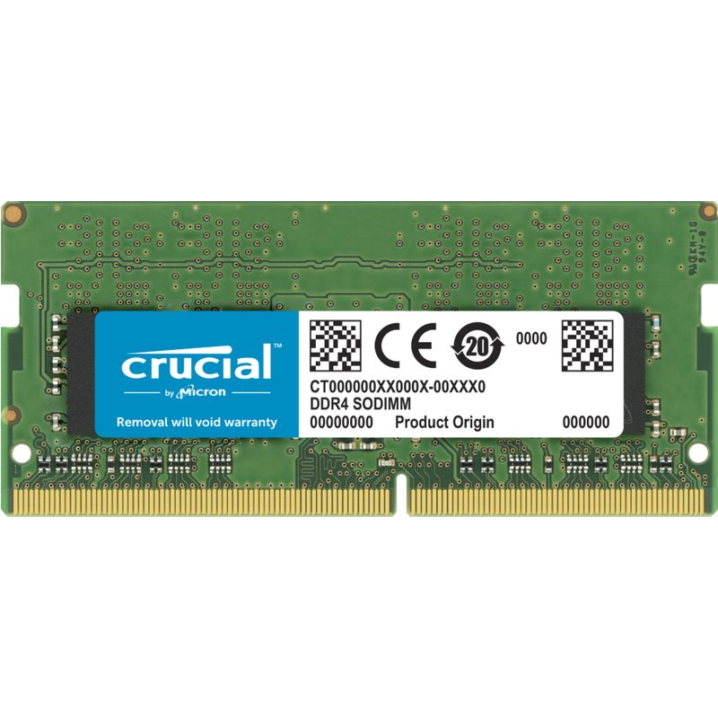 Crucial 64GB Kit (32GBx2) DDR4 3200 MT/s CL22 SODIMM 260-Pin Memory - CT2K32G4SFD832A