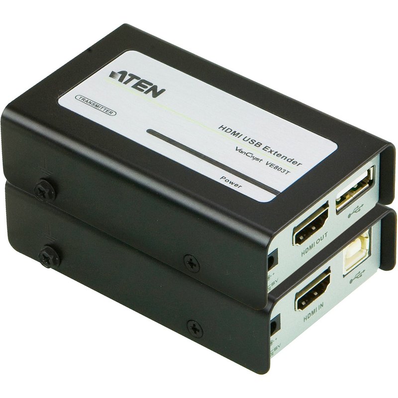 ATEN VE803 AV extender AV transmitter & receiver Black. Grey