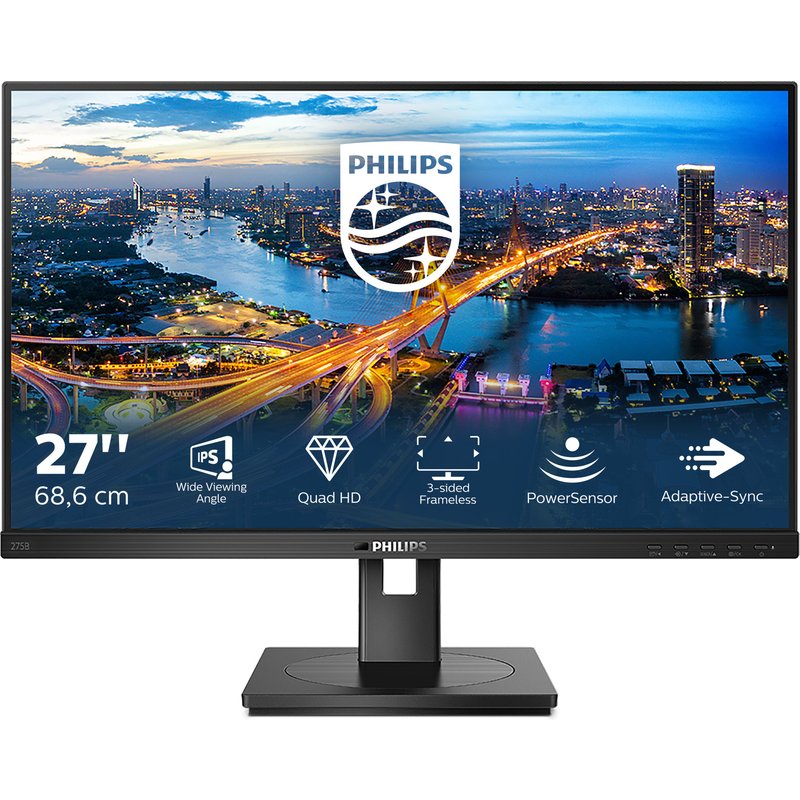 Philips B Line 275B1 computer monitor 68.6 cm (27") 2560 x 1440 pixels 2K Ultra HD LCD Black