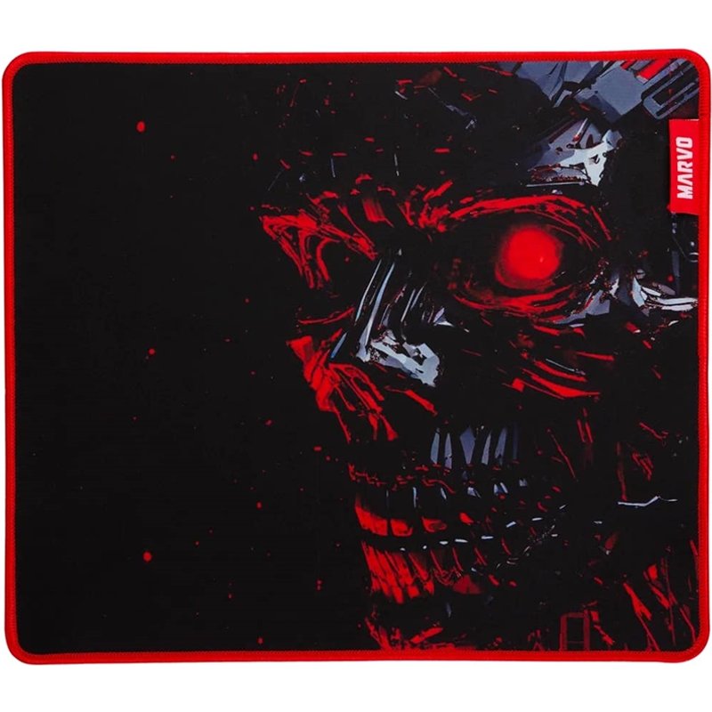 Marvo Scorpion G53 Noob M Medium Size Non-Slip Microfibre Gaming Surface Mat (Black) Gaming mouse pad Black, Red