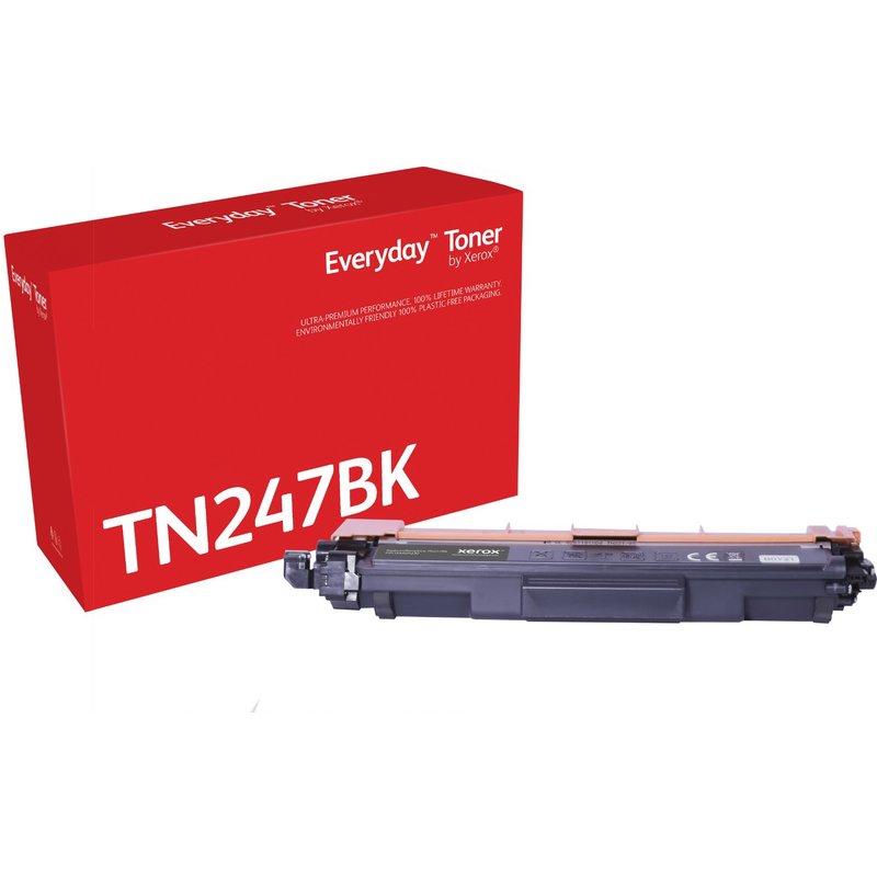 Everyday Black Toner by compatible with Brother TN247BK High capacity. Black toner page yield: 3000 pages Printing colours: Black Quantity per pack: 1 pc(s)