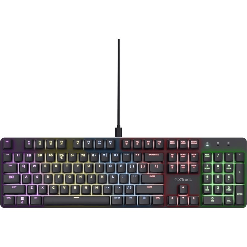 Trust GXT 871 Zora keyboard Gaming USB QWERTY UK English Black