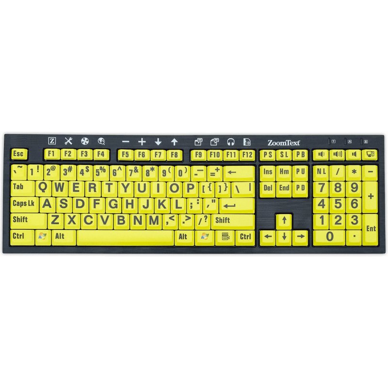 Ai Squared While Stocks Last - Zoomtext Keyboard - black letters on ye