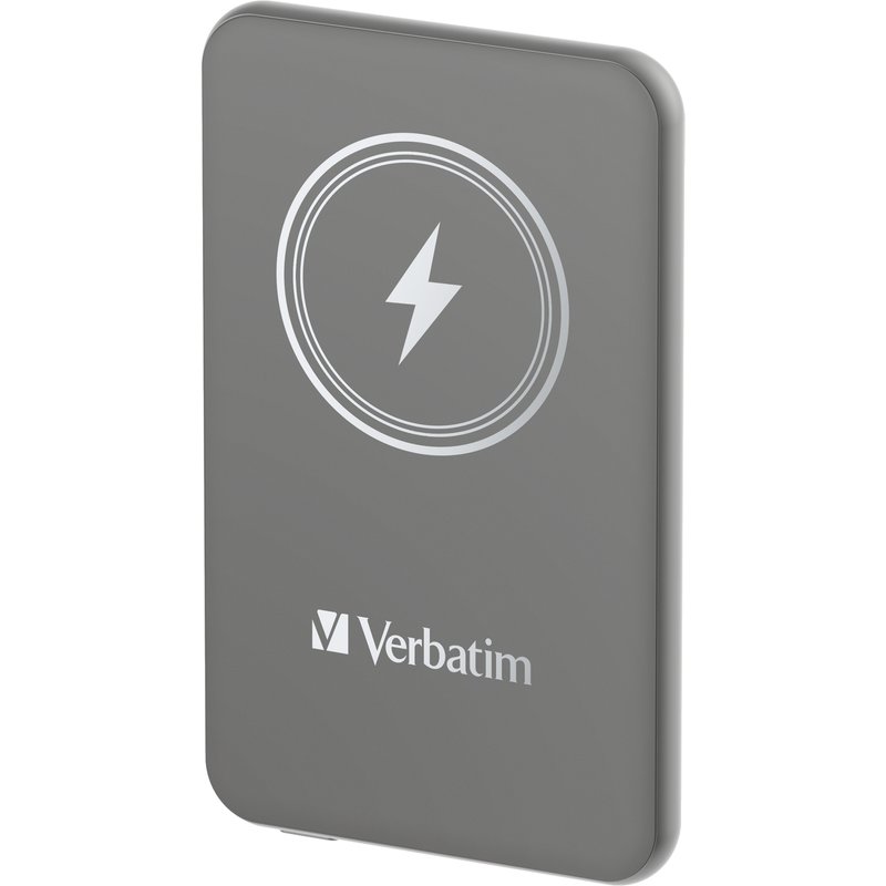 Verbatim Charge 'n' Go Magnetic Wireless Power Bank 5000mAh Grey