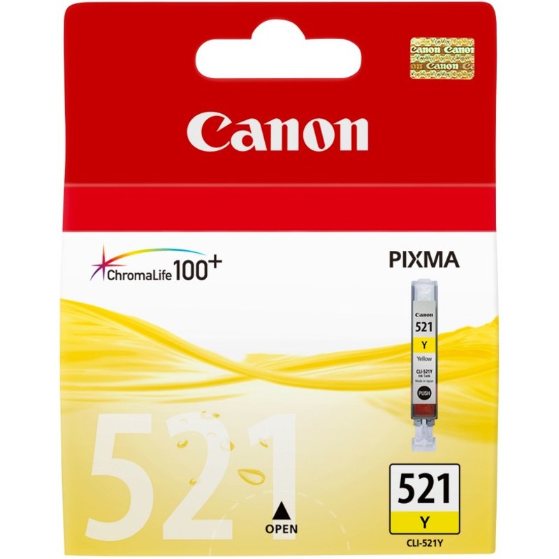 Canon 2936B001/CLI-521Y Ink cartridge yellow. 477 pages ISO/IEC 24711