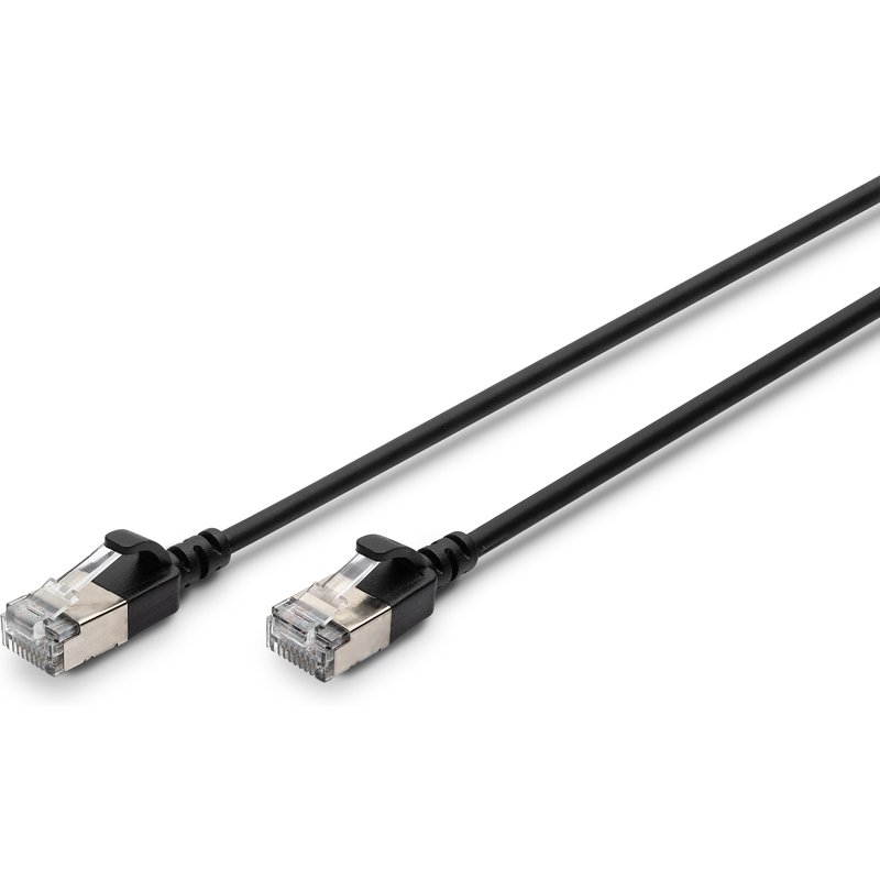 Digitus CAT 6A F-FTP Slim patch cord. 3m. black