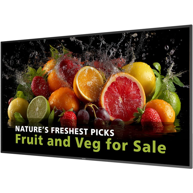 Philips 5000 series 75BDL5050D/00 Signage Display 190.5 cm (75") LCD Wi-Fi 600 cd/m Full HD Black Built-in processor Android