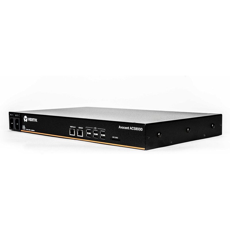 Vertiv Avocent 8-Port ACS 8000 with dual AC Power Supply and Analog Modem - ACS8008MDAC-404