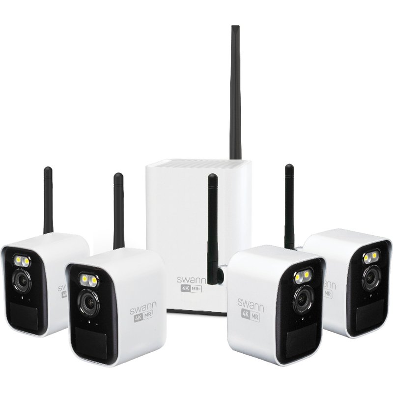 Swann MaxRanger4Kâ„¢ Mini Long-Range Wireless Security System with 4 Cam
