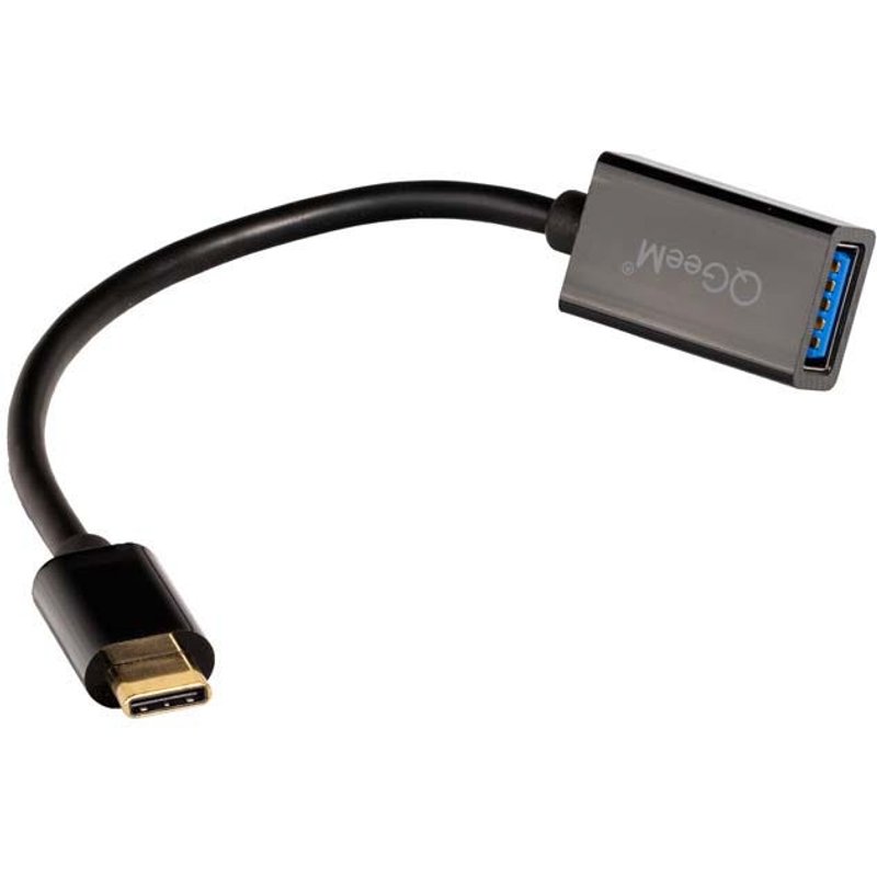 Cablenet CNL 15cm USB-C F-M Bk Adp