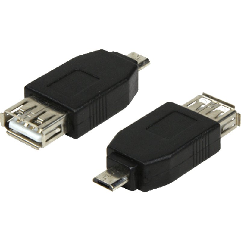 LogiLink AU0029 cable gender changer USB 2.0 Micro-B USB 2.0-A Black