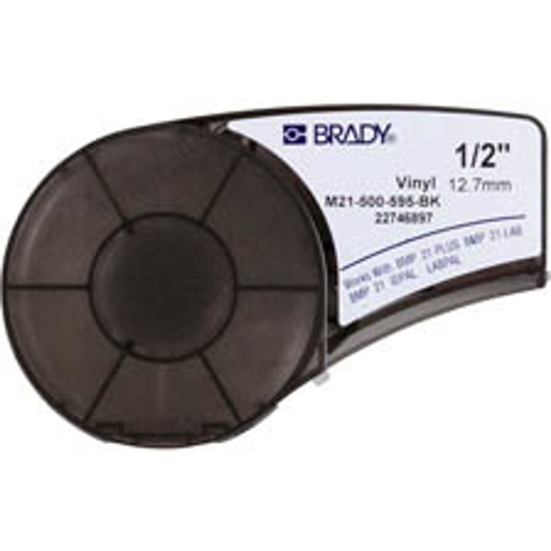 BRADY M21-500-595-BK Label Tape Cartridge,Permanent Printer