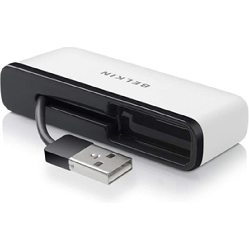 Belkin F4U021BT interface hub 480 Mbit/s Black. White