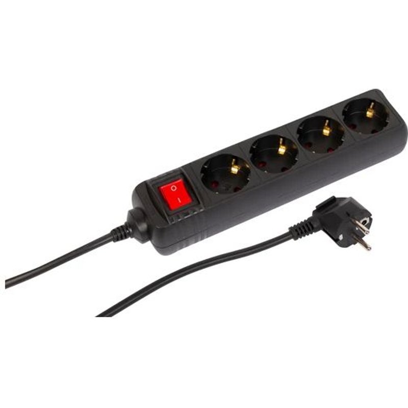 Microconnect MC-GRU00415BS power extension 1.5 m 4 AC outlet(s) Indoor
