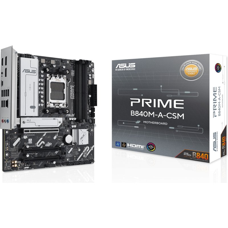 ASUS PRIME B840M-A-CSM AMD Socket AM5 AMD Ryzen 7000 Series AMD Ryzen 8000 Series AMD Ryzen 9000 Series Socket AM5 DDR5-SDRAM 192 GB