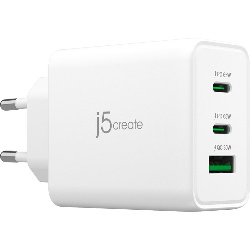 j5create JUP3365E-EN 65W GaN USB-CĀ® 3-Port Charger