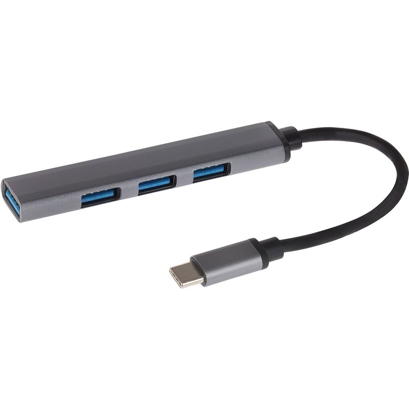 Nikkai USB-C Multiport Hub to 4x USB-A 3.0 High Speed Ports with 13cm