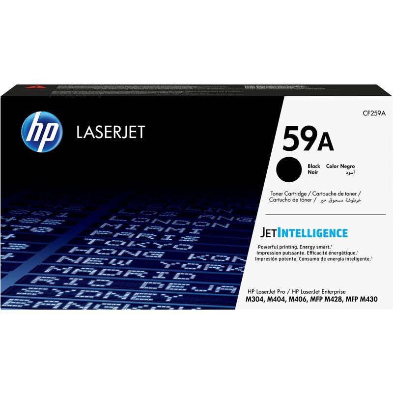 HP 59A Black Original LaserJet Toner Cartridge. Black toner page yield: 3000 pages Printing colours: Black Quantity per pack: 1 pc(s)