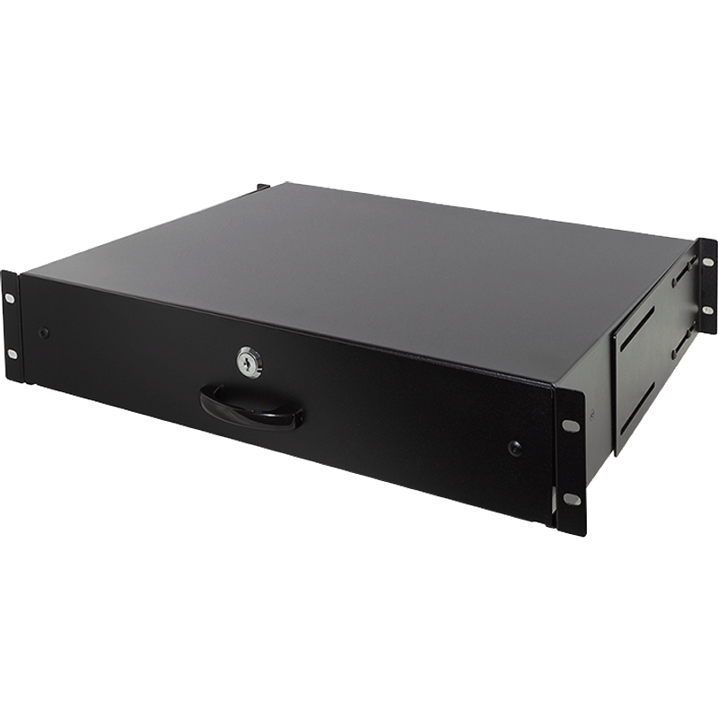 LogiLink 19" Drawer for 19 inch racks. 2U. lockable. black