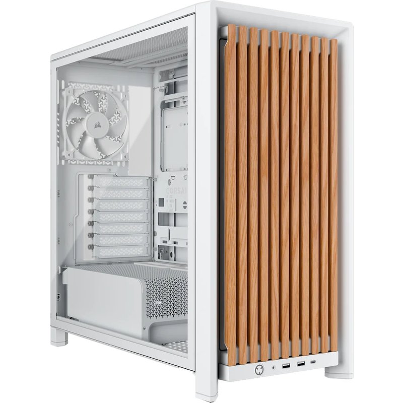Corsair FRAME 4000D WOOD RS Midi Tower Wood, White