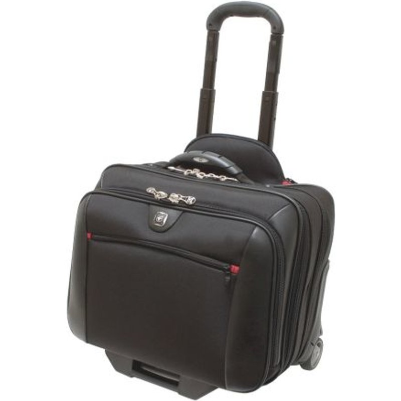 Wenger/SwissGear Potomac. Case type: Trolley case Maximum screen size: 43.2 cm (17") Number of compartments: 3 Number of front pockets: 1 Carrying handle(s). Weight: 3.5 kg. Surface coloration: Monochromatic