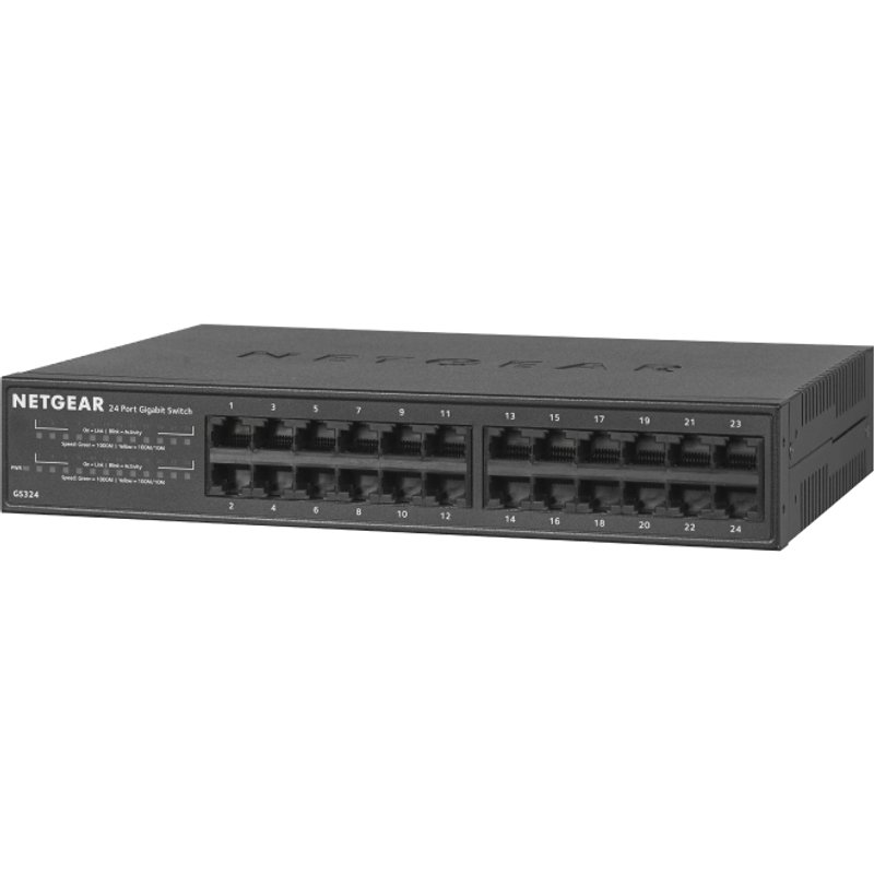NETGEAR GS324 Unmanaged Gigabit Ethernet (10/100/1000) Black