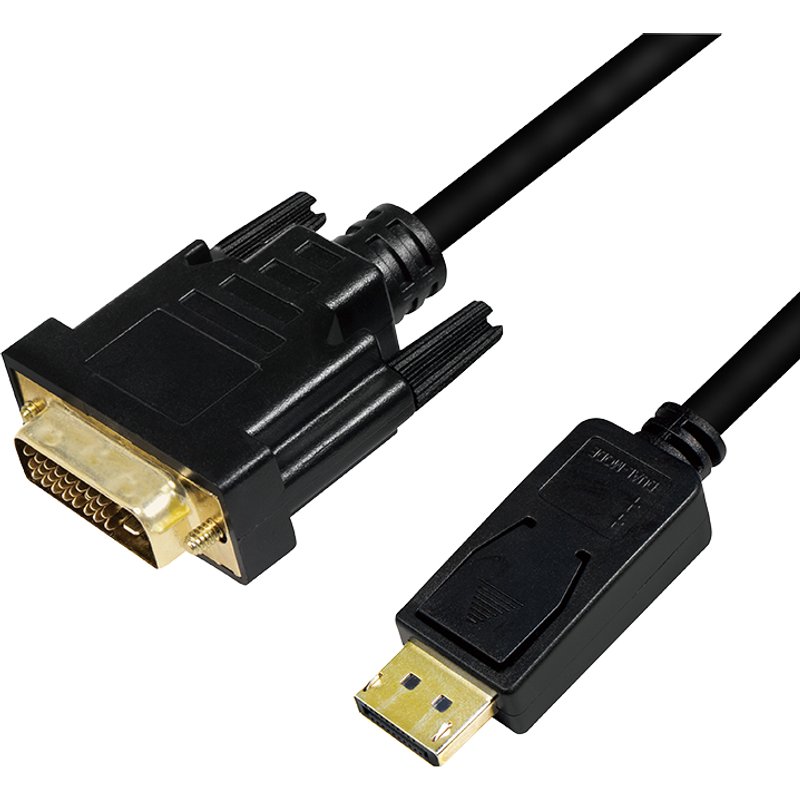 LogiLink CV0130 video cable adapter 1 m DisplayPort DVI Black