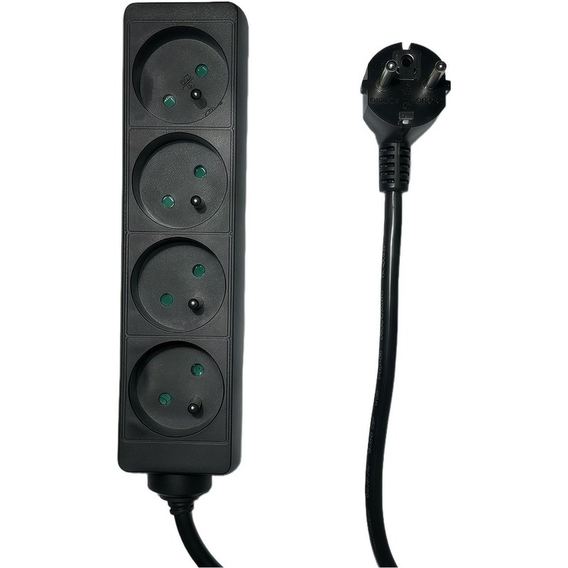 Microconnect MC-PS040150FRB power extension 1.5 m 4 AC outlet(s) Indoo