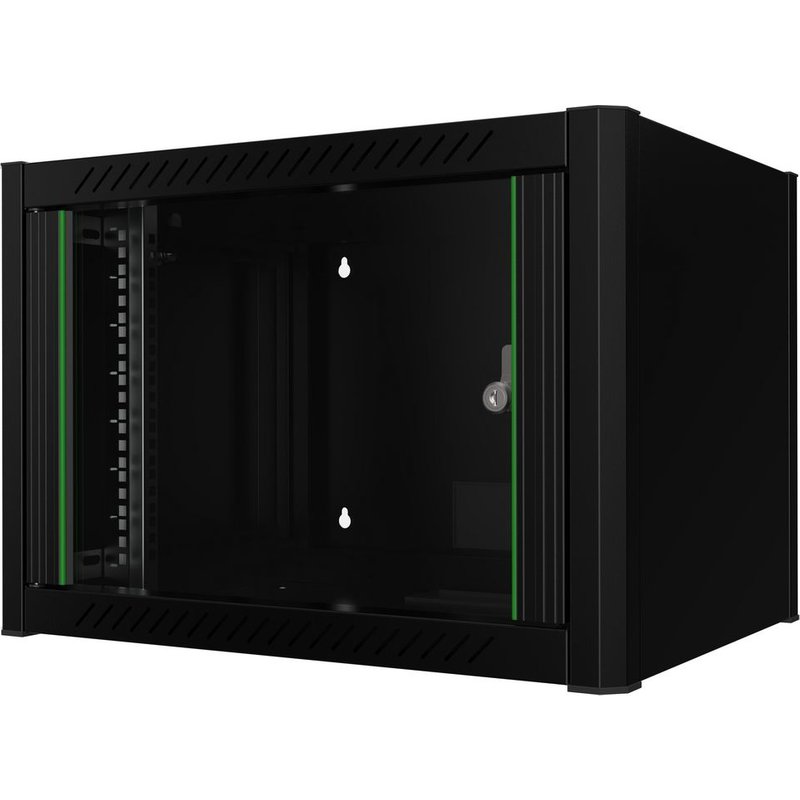 Lanview RWM07U45BL rack cabinet 7U Wall mounted rack Black