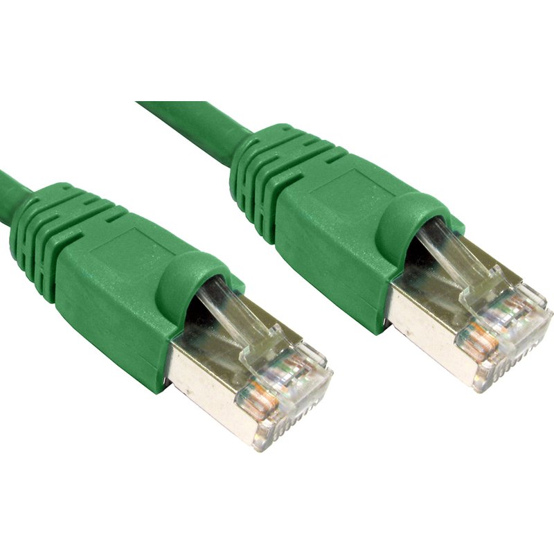 Cables Direct B6ST-710G. Cable length: 10 m Cable standard: Cat6 Cable shielding: F/UTP (FTP) Connector 1: RJ-45 Connector 2: RJ-45 Product colour: Green