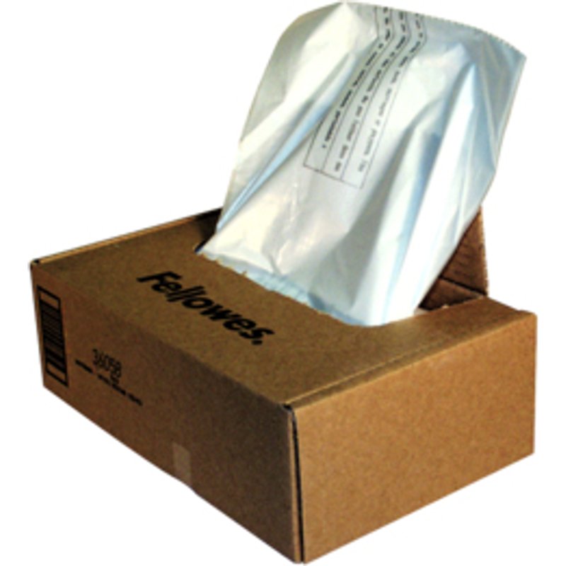 Fellowes 3605801 - Powershred Shredder Waste Bags, 32-38 gal Capacity