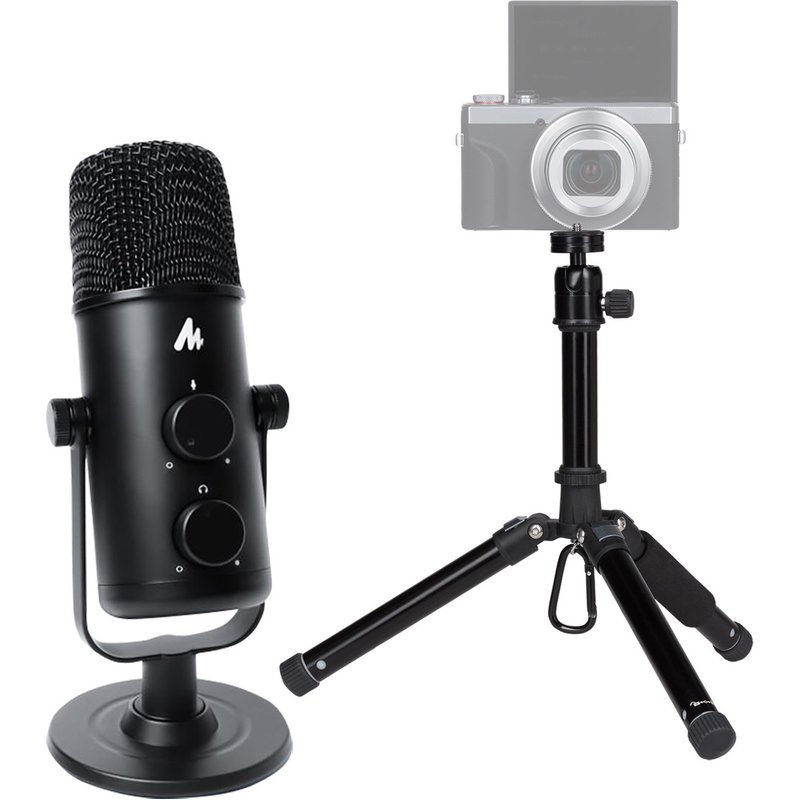 Maono DeskTop USB-C Microphone Studio Kit inc Portable Mid Size Tripod