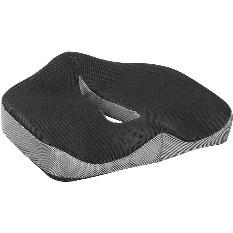 LogiLink Orthopedic Tailbone Memory Foam Seat Cushion. black