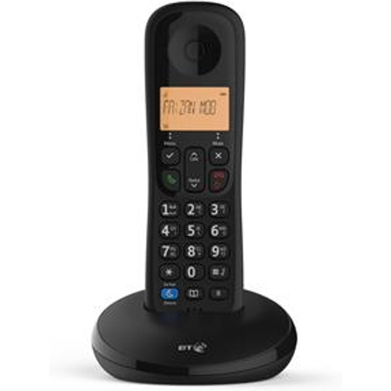 British Telecom D9R8WS00 DECT telephone Caller ID Black