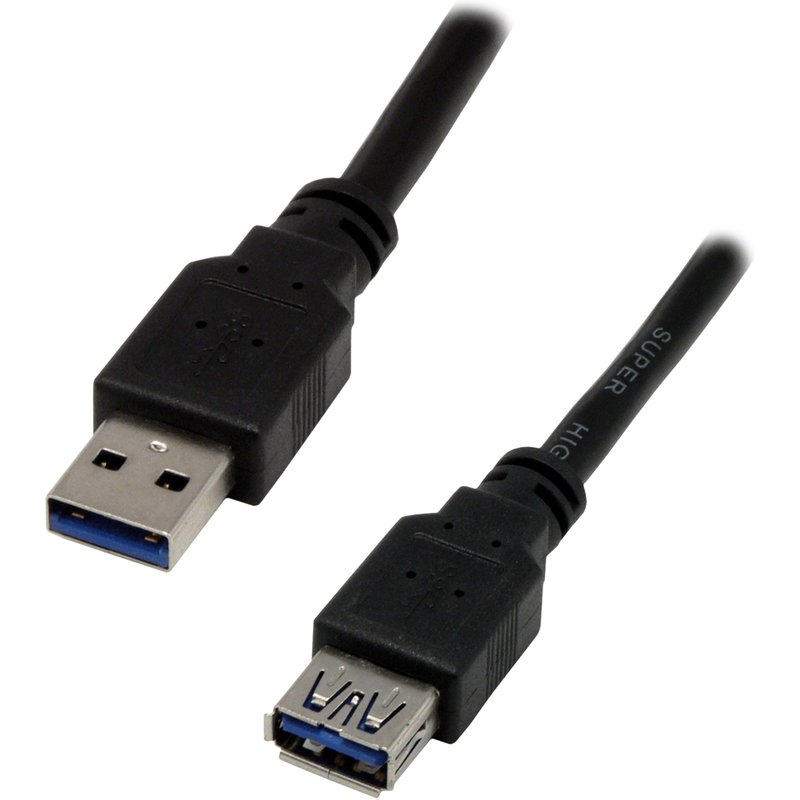 MCL USB 3.0. M/FM. 3m USB cable USB 3.2 Gen 1 (3.1 Gen 1) USB A Black