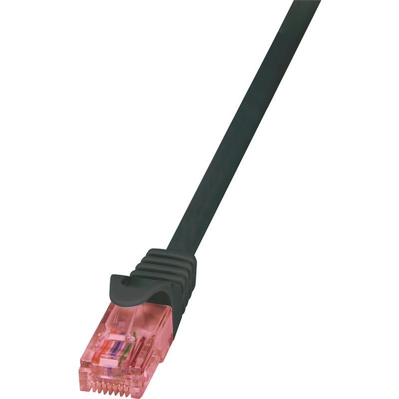 LogiLink 1m Cat.6 U/UTP networking cable Black Cat6 U/UTP (UTP)