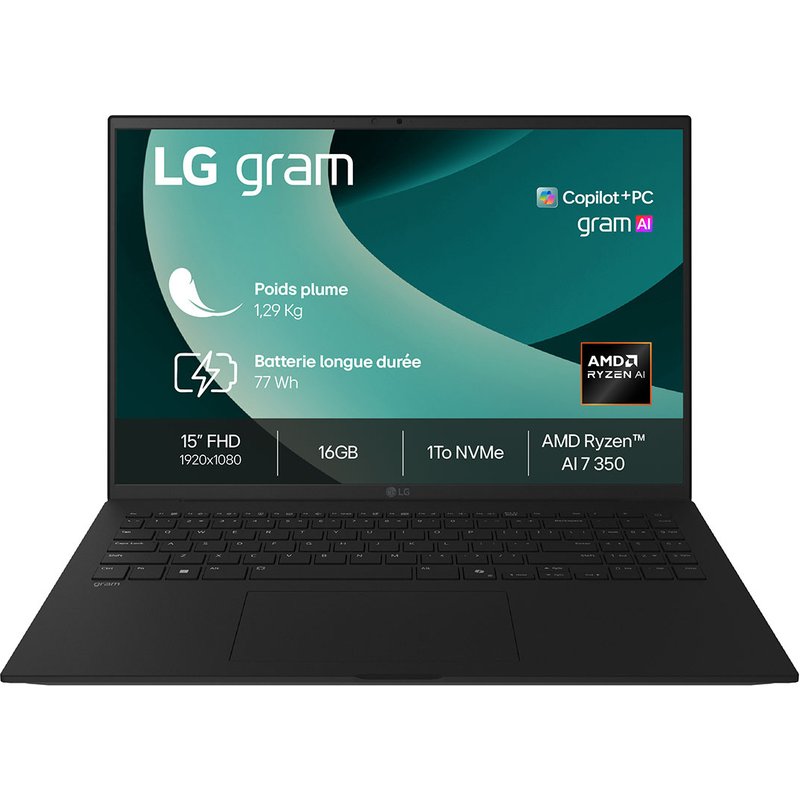 LG Gram 15Z80T Copilot+ PC AMD Ryzenâ„¢ AI 7 350 Laptop 39.6 cm (15.6&qu