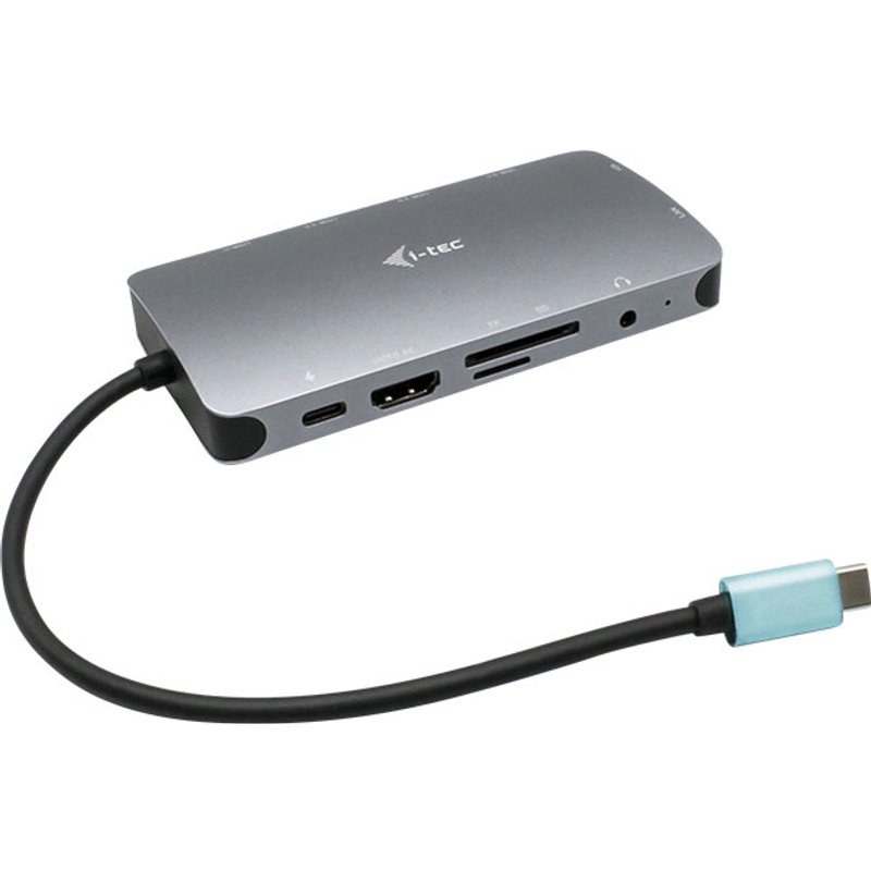 i-tec Metal USB-C Travel Nano Dock HDMI/VGA with LAN + Power Delivery 100 W Wired USB 3.2 Gen 1 (3.1 Gen 1) Type-C 100 W 3.5 mm Silver MicroSD (TransFlash) SD