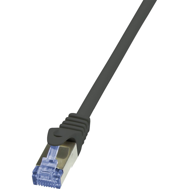 LogiLink 0.25m Cat.6A 10G S/FTP networking cable Black Cat6a S/FTP (S-