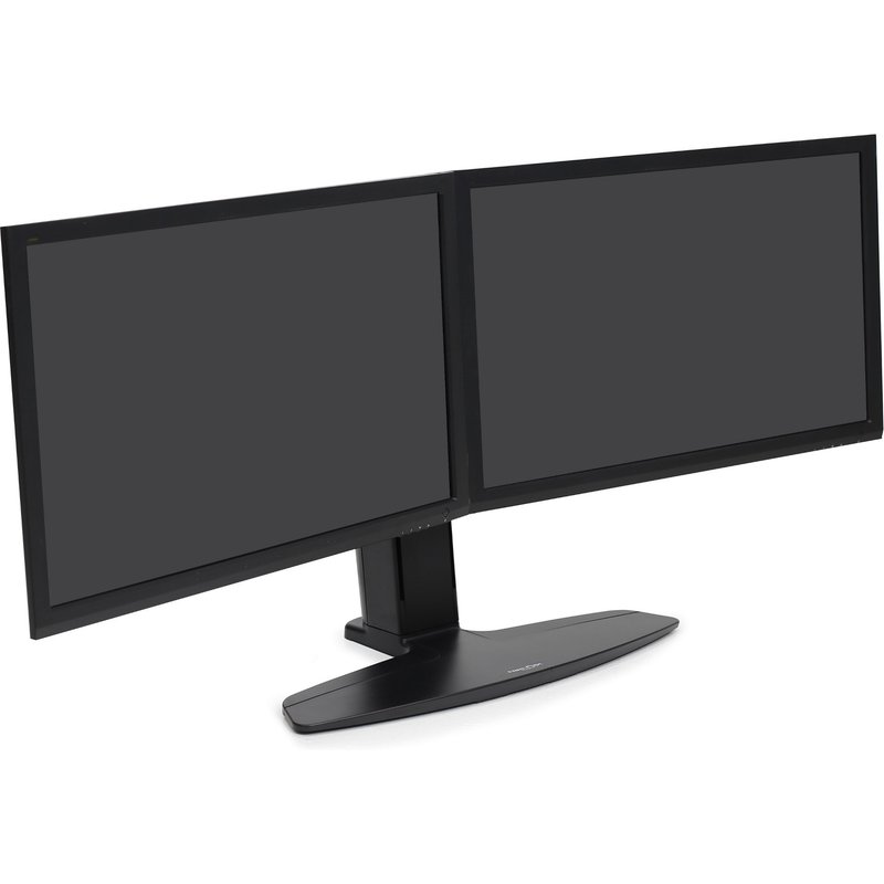 Ergotron Neo Flex Dual Monitor Lift Stand. Maximum weight capacity: 6.4 kg Maximum screen size: 62.2 cm (24.5") Minimum VESA mount: 75 x 75 mm Maximum VESA mount: 100 x 100 mm. Height adjustment. Product colour: Black
